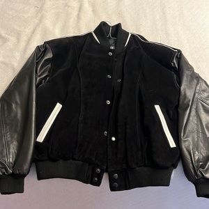 Cool Black Suede and Leather Jacket, Good condition